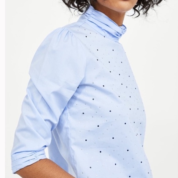 NWT Zara Bejeweled Blouse - Picture 2 of 4